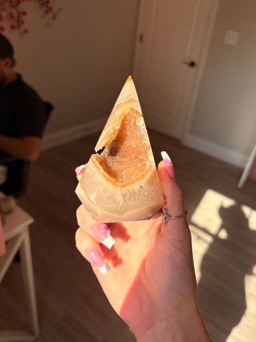 Druzy Orange Agate Point