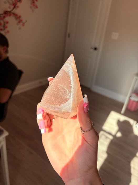 Light Orange & Purple Sugary Agate Point