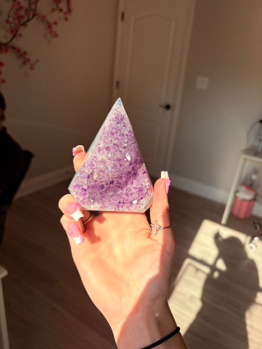 Gemy Purple Puffy Agate Point