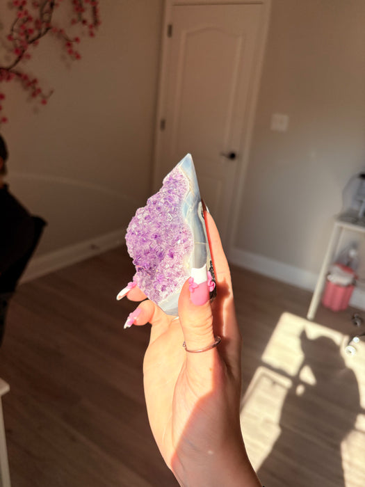 Gemy Purple Puffy Agate Point