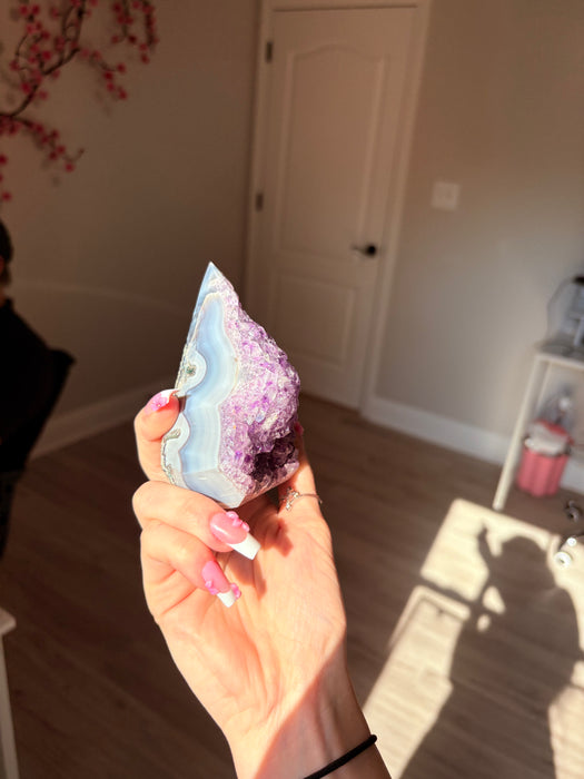 Gemy Purple Puffy Agate Point