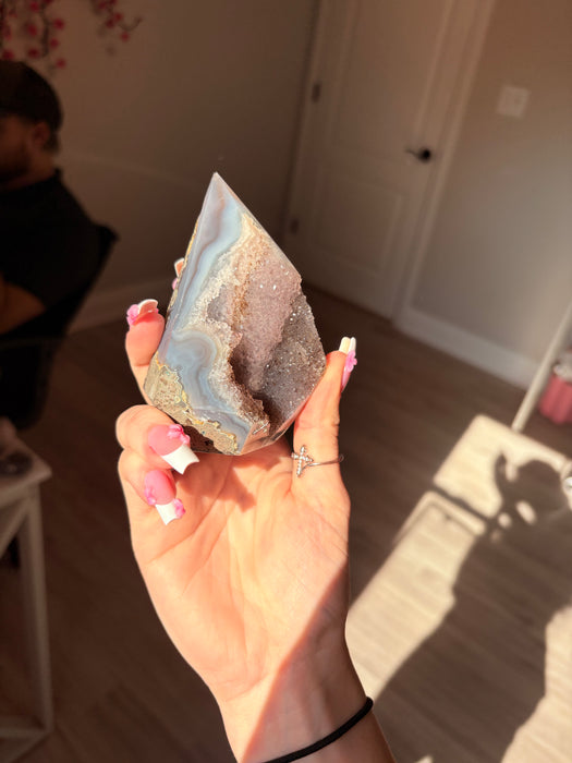 Gemy Purple, Blue & Brown Agate Point
