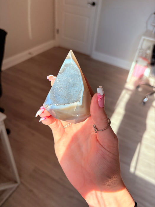 Gemy Brown & Blue Agate Point
