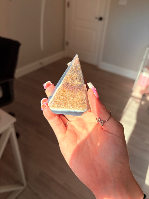 Gemy Brown & Purple Agate Point