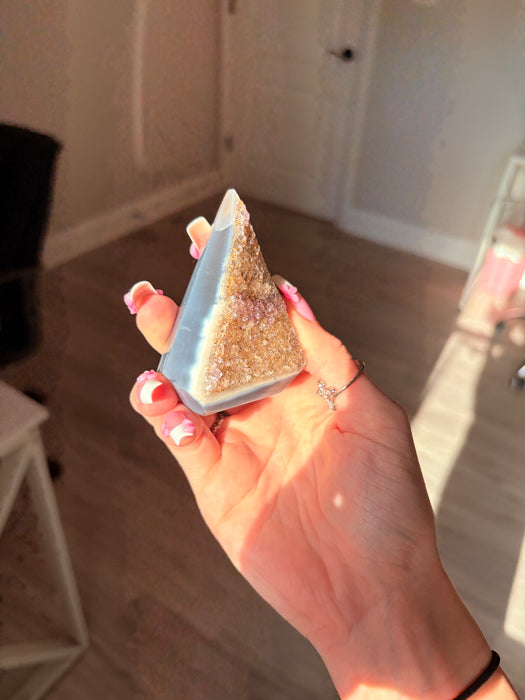 Gemy Brown & Purple Agate Point