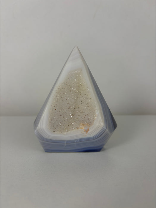 Gemy & Sugary White & Grey Agate Point