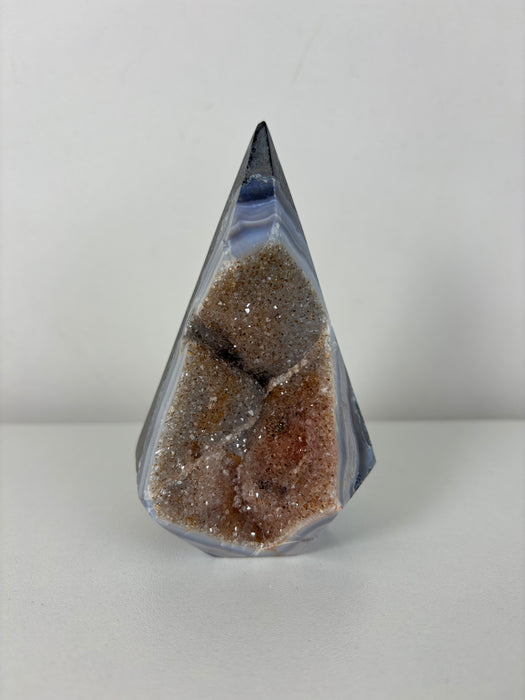Gemy Brown & Silver Agate Point