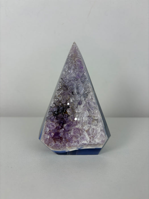 Gemy Purple & Silver Agate Point
