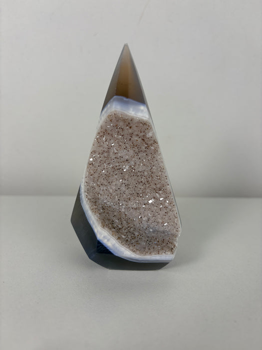 Gemy & Sugary White & Grey Agate Point