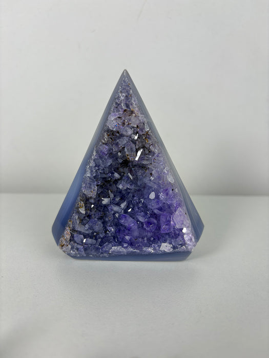 Gemy Purple & Silver Agate Point