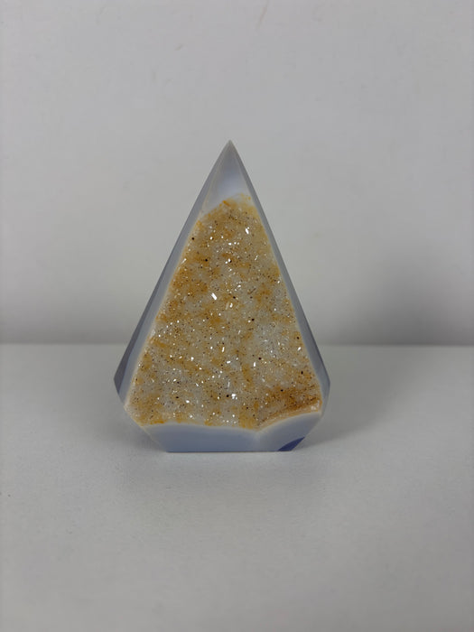 Sugary White and Grey Agate Point