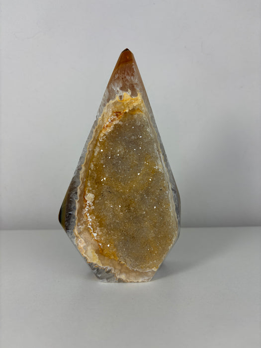 Large Druzy Orange & Yellow Agate Point