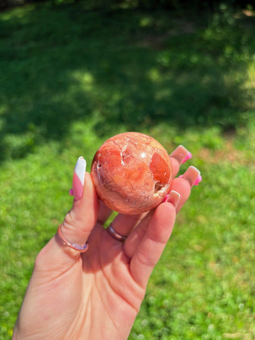 Druzy Cotton Candy Agate Sphere