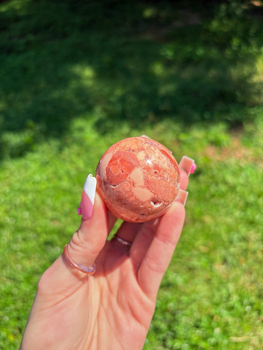 Druzy Cotton Candy Agate Sphere