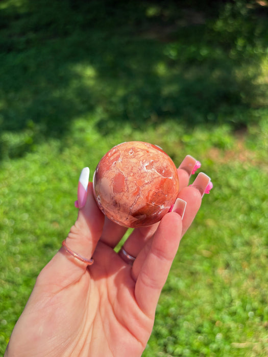 Druzy Cotton Candy Agate Sphere