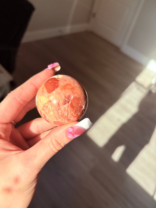 Druzy Cotton Candy Agate Sphere