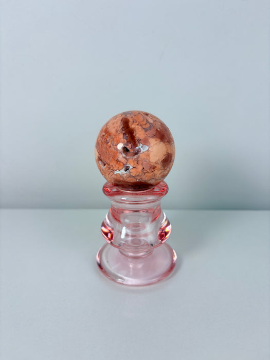 Druzy Cotton Candy Agate Sphere