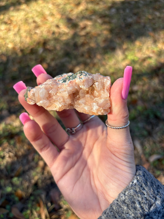 Gemy Peach Stilbite Cluster