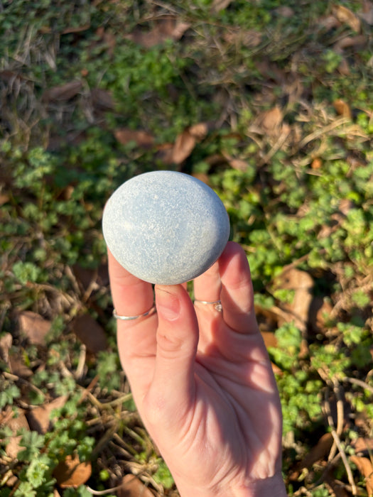 Blue Calcite Palm Stone