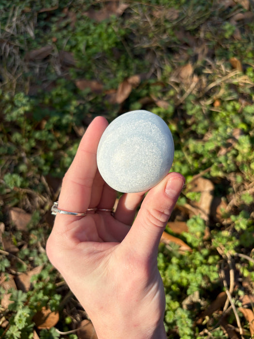 Blue Calcite Palm Stone