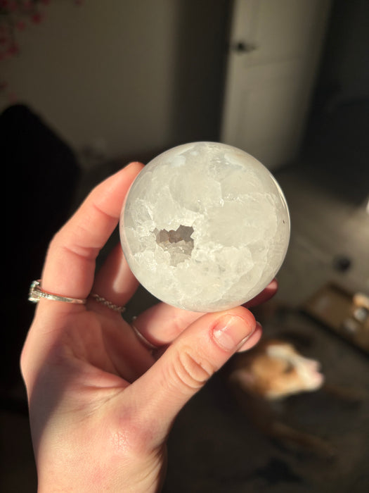 Druzy Natural Agate Spherulite geode sphere